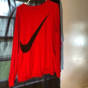 Nike red long sleeve shirt